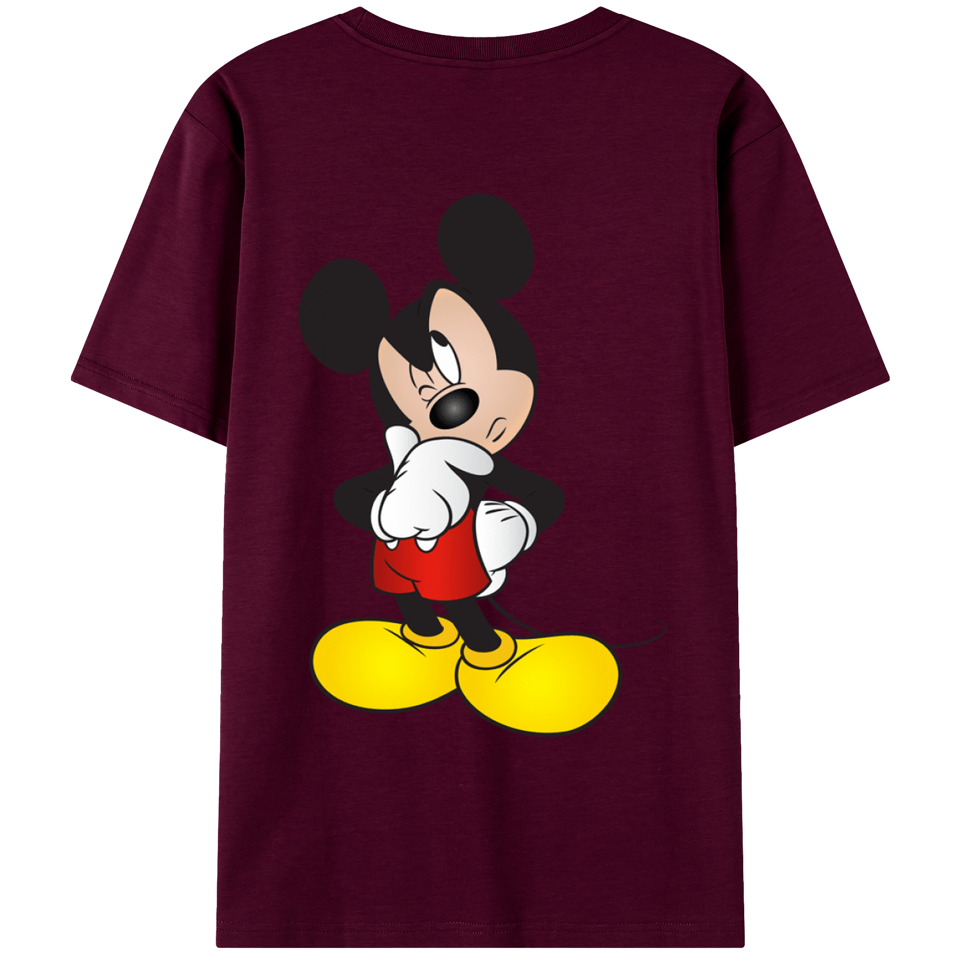 （画像用） ミッキーマウス Mickey Mouse レディース半袖Tシャツ(バックプリント)